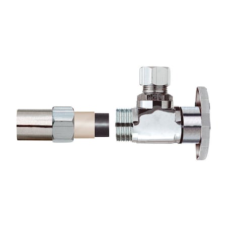 Plumb Pak Plumb Pak 1/2 in. Compression X 3/8 in. Compression Brass Angle Valve PP32-1PCLF